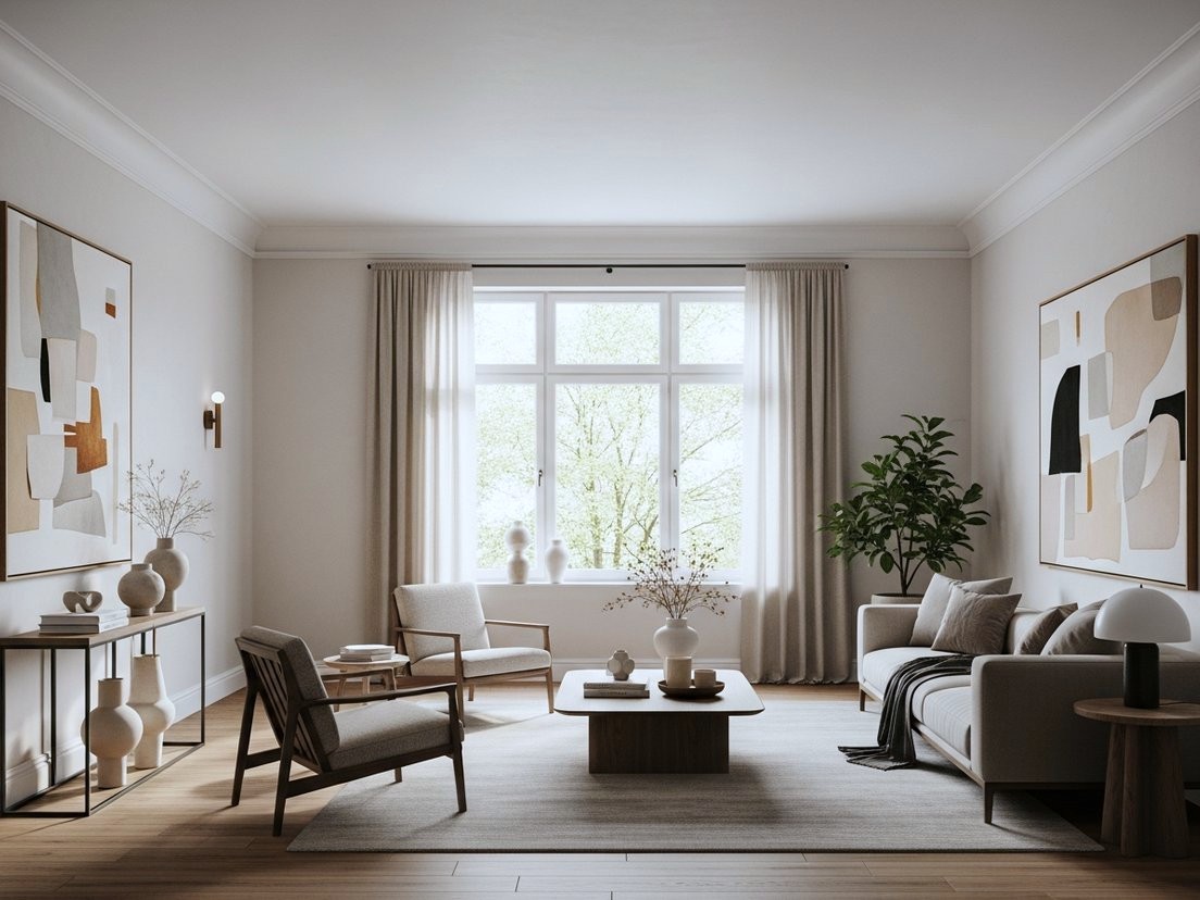 Parete color Bianco Pietra in un ambiente moderno ed elegante