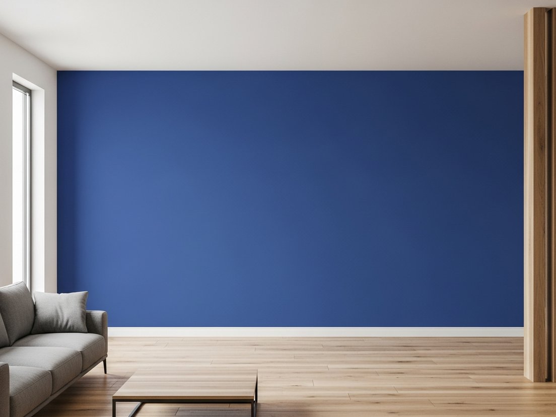 Parete color Blu Denim in un ambiente moderno ed elegante